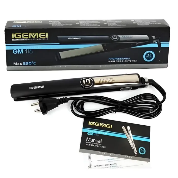 Випрямляч для волосся керамічний 5 режимів до 230 градусів, стайлер для вирівнювання волосся та завивки GEMEI GM-416 (GM416B) - зображення 2
