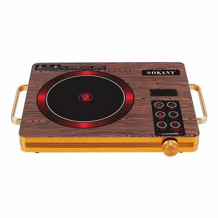 Плита инфракрасная электрическая настольная стеклокерамическая 2000 Вт таймер Sokany SK-3569 (SK3569WD) - изображение 1