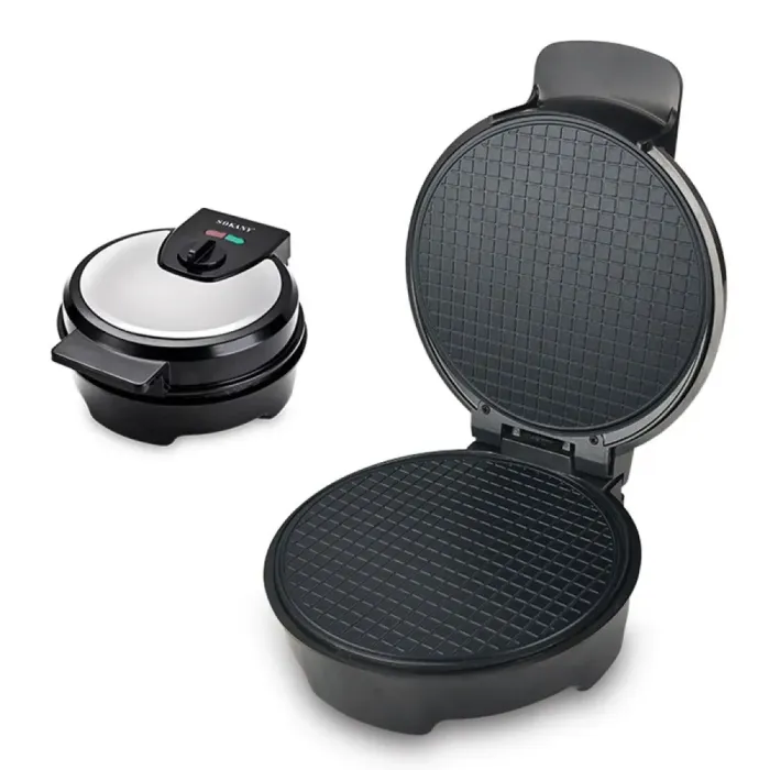 Вафельниця електрична для тонких вафель 1200 Вт двостороннє нагрівання антипригарне покриття Sokany SK-135 (SK135SS) - зображення 2