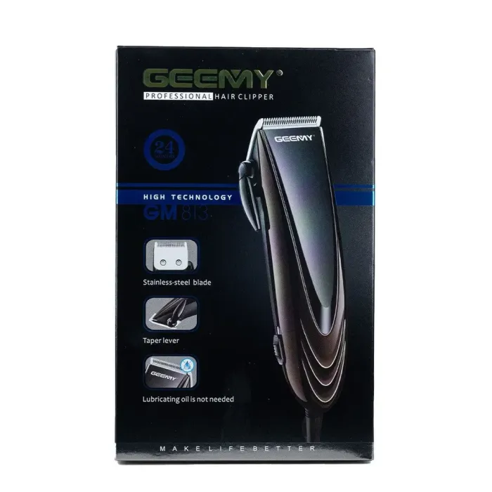 Машинка для стрижки волосся та бороди професійна від мережі 5 насадок, триммер для волосся Geemy GM-813 (GM813SL) - зображення 7