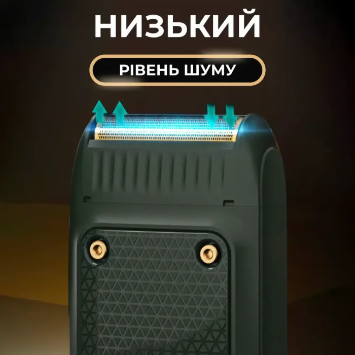 Електробритва професійна бездротова водонепроникна з USB тример для сухого гоління VGR V-353 (V353B) - зображення 7
