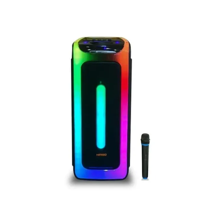 Акустика для вечірок KIMISO QS-4228 з мікрофоном та пультом ДК BT/TF/USB/AUX 3000 Вт чорний (QS4228B) - зображення 5