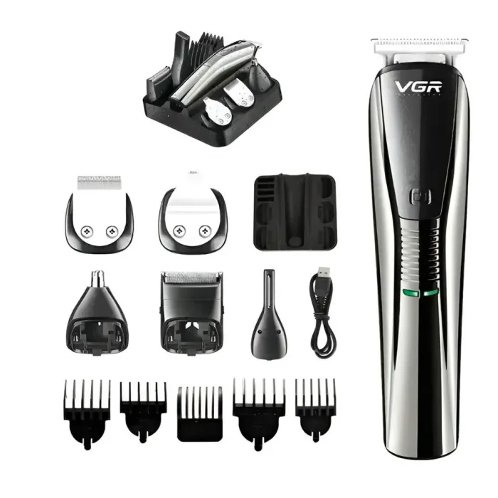 Машинка для стрижки професійна 6 в 1 тример акумуляторний набір для стрижки з насадками VGR V-029 (V029SL) - зображення 3