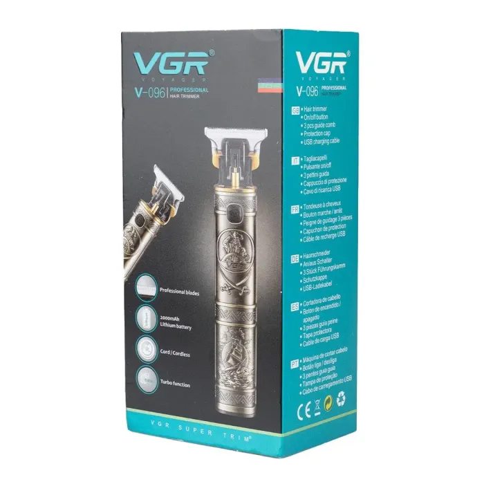 Тример професійний акумуляторний з насадками та USB машинка для стрижки бездротова VGR V-096 (V096GL) - зображення 9