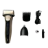 Електробритва портативна професійна чоловіча з насадками, бритва шейвер для сухого гоління Geemy GM-6726 (GM6726GL)