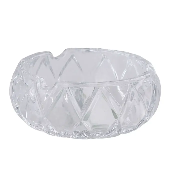 Пепельница стеклянная круглая под хрусталь 9 см (HP14) - изображение 1