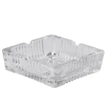 Попільничка скляна квадратна прозора 9,5*9,5 см (HP15)