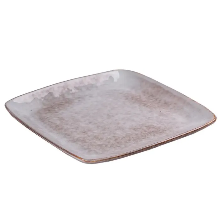 Тарілка плоска квадратна з порцеляни 26.5 см обідня тарілка (HP631) - зображення 1
