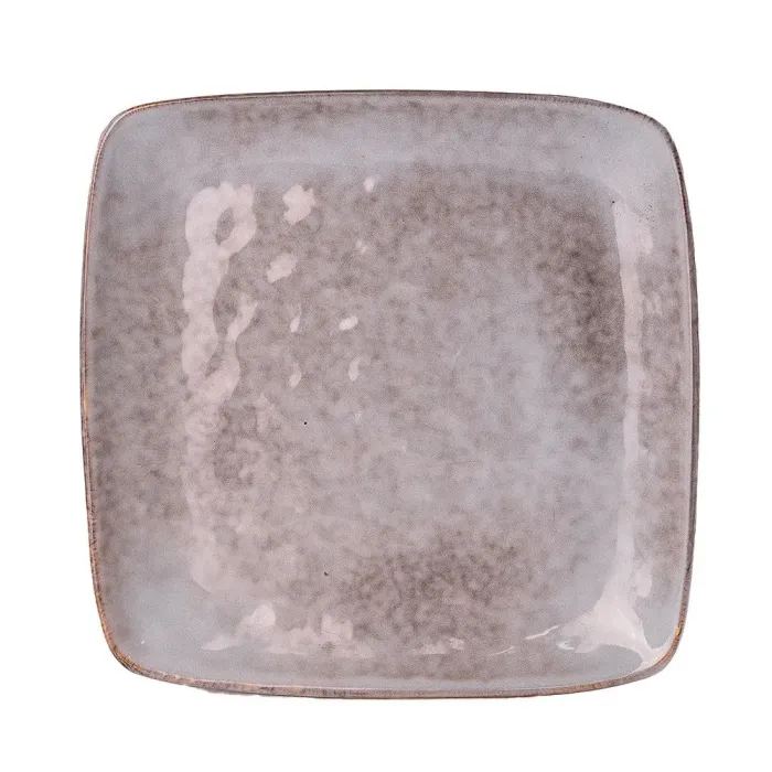 Тарілка плоска квадратна з порцеляни 26.5 см обідня тарілка (HP631) - зображення 3