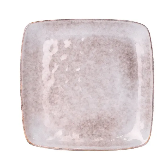 Тарілка плоска квадратна з порцеляни 26.5 см обідня тарілка (HP631) - зображення 4