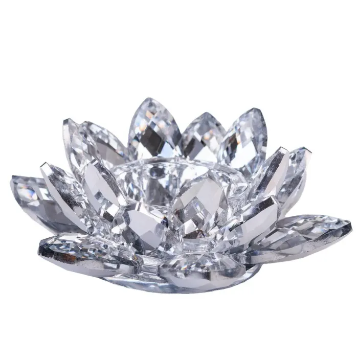 Свічник Лотос скляний під кришталь 4 см (HP438) - зображення 1