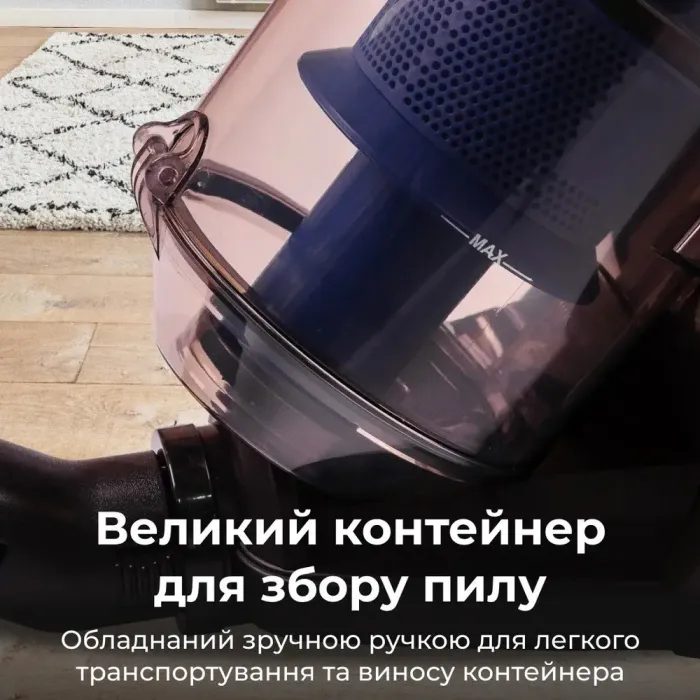 Пилосос для дому колбовий циклонний потужний 3000 Вт контейнерний вакуумний ручний пилосос SOKANY SK-3387 (SK3387NB) - зображення 6