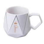 Чашка керамічна 400 мл Queen&King гранована (HP77W)