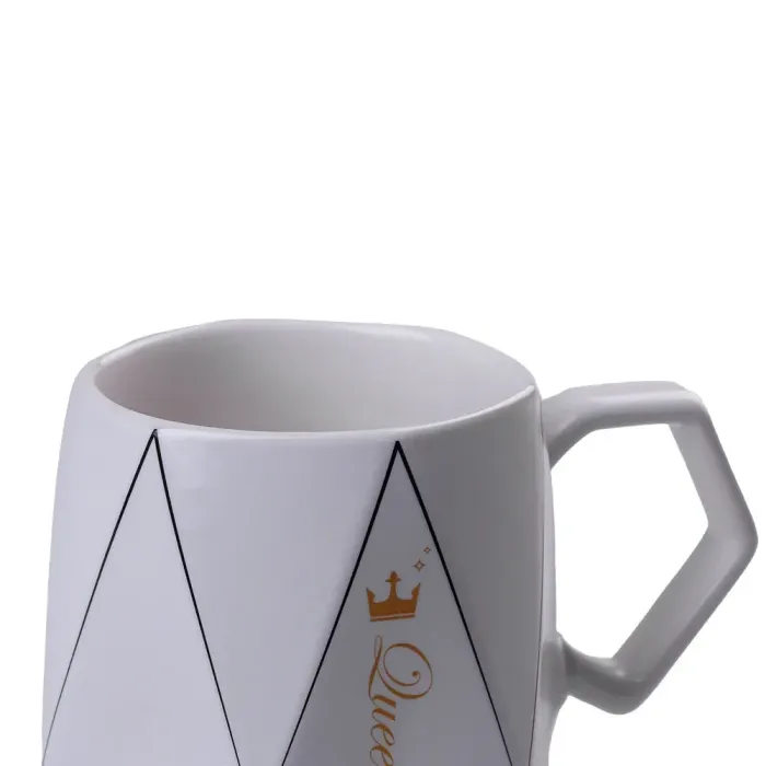 Чашка керамическая 400 мл Queen&King граненая (HP77W) - изображение 2