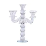 Підсвічник канделябр скляний на п'ять свічок 30 см (HP435)