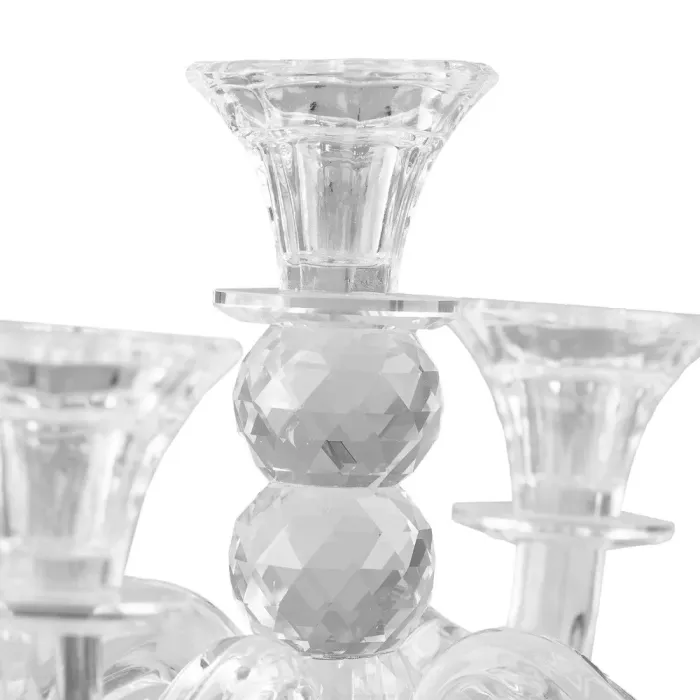 Підсвічник канделябр скляний на п'ять свічок 30 см (HP435) - зображення 4