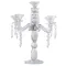 Підсвічник канделябр скляний на п'ять свічок з підвісками 35 см (HP436)