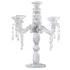 Подсвечник стеклянный канделябр на пять свечей с подвесками 35 см (HP436)