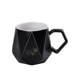 Чашка керамічна 400 мл Queen&King гранована Чорний (HP77B)