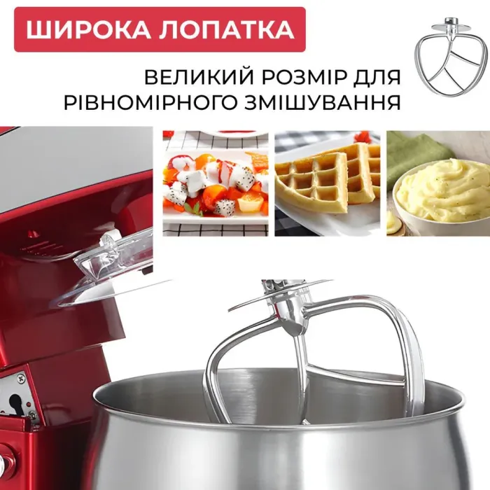 Кухонний комбайн 4в1 1200 Вт міксер соковитискач м'ясорубка та тістоміс Sokany SC-213C (SC213CR) - зображення 6