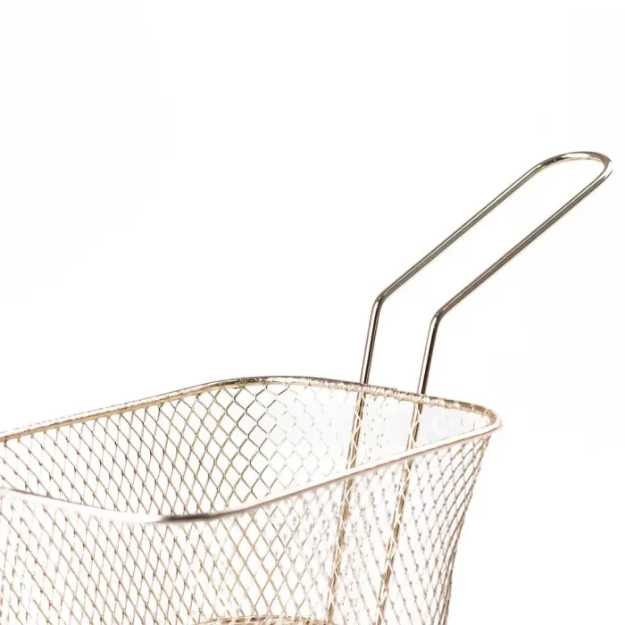 Корзина для фритюрницы из нержавеющей стали прямоугольная 10,514,5см. Золото. (HP742) - изображение 2