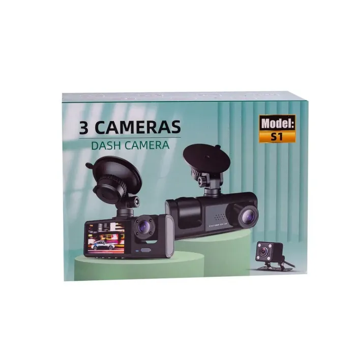 Відеореєстратор автомобільний USB нічний режим 3 камери мікрофон екран microSD G сенсор APPIX С1 (AC1B) - зображення 10