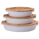 Страна для запекания овальная с крышкой от 1.8 л до 1 л.