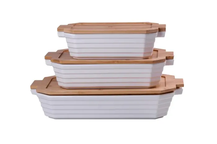 Страна для запекания прямоугольная с крышкой от 1.8 л до 1 л. - изображение 1