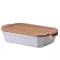 Страна для запекания прямоугольная с крышкой от 1.8 л до 1 л.