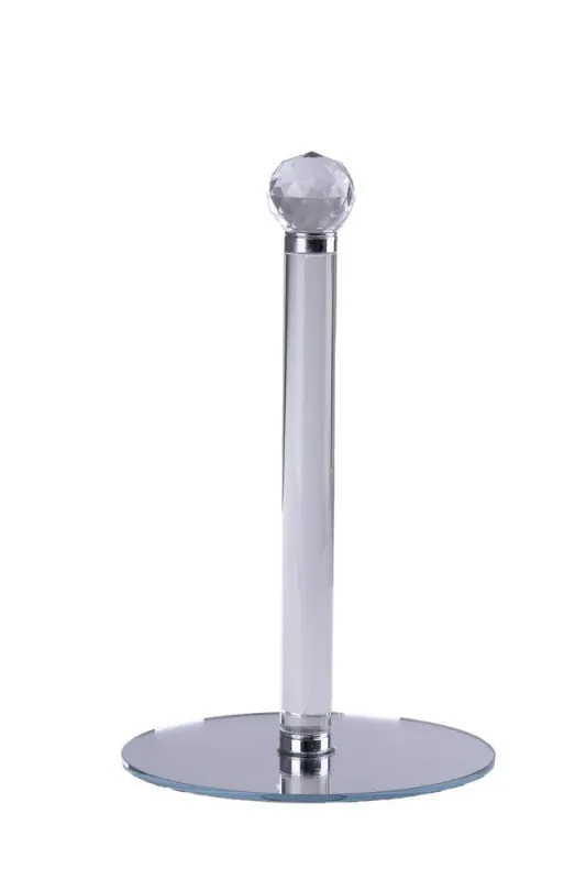 Тримач для паперових рушників Кристал скляний 30 см з круглою ніжкою (HP431) - зображення 1