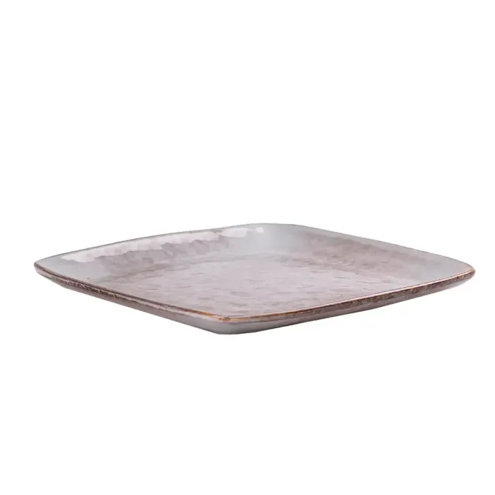 Тарілка плоска квадратна з порцеляни 21 см обідня тарілка (HP630) - зображення 2