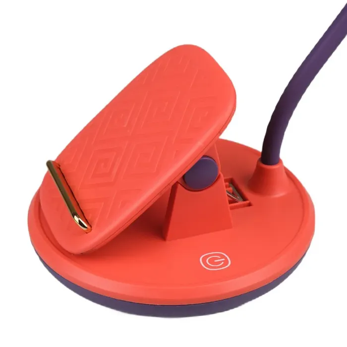 Лампа настільна з підставкою для телефона з акумулятором і USB лампа гнучка сенсорна 2 Вт GL-565 (GL565CV) - зображення 2