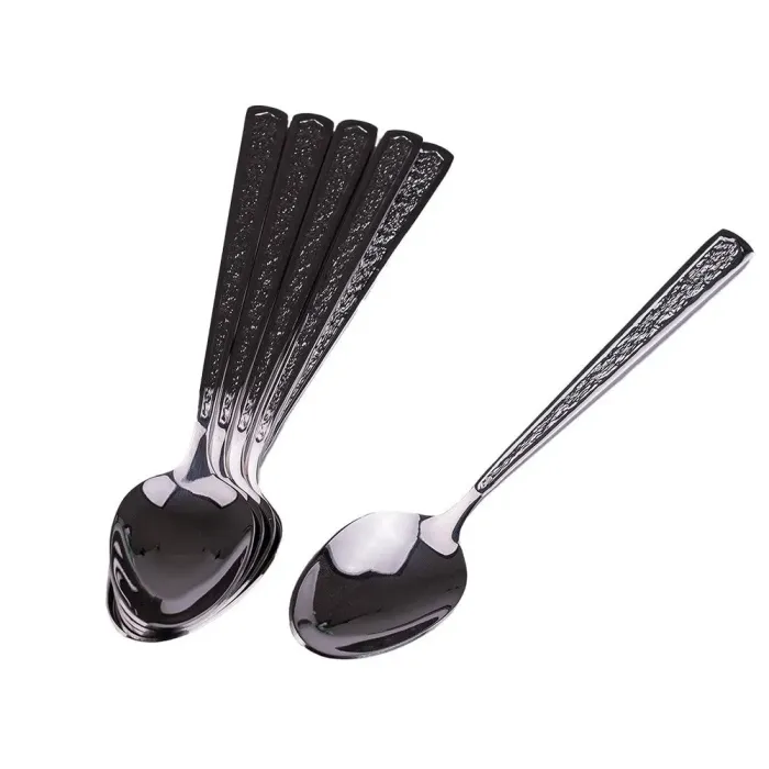 Набір столових ложок 6 шт нержавіюча сталь нержавіюча сталь гальванічне покриття (HP693) - зображення 3