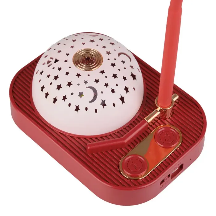 Лампа настільна акумуляторна нічник 3.2 Вт світильник з проекцією зоряного неба UP-180 Червоний (UP180R) - зображення 4