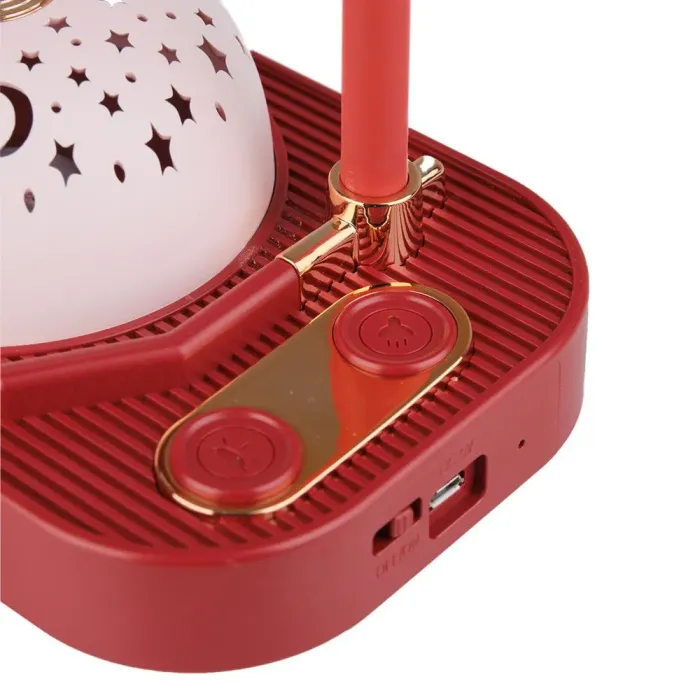 Лампа настільна акумуляторна нічник 3.2 Вт світильник з проекцією зоряного неба UP-180 Червоний (UP180R) - зображення 5