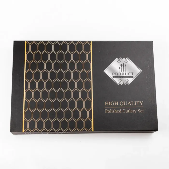 Набор столовых приборов из нержавеющей стали в золотом на 6 персон 24 штуки (HP9693) - изображение 5