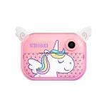 Фотоапарат дитячий акумуляторний для фото та відео FullHD з Wi-Fi, камера з вбудованим принтером Рожевий (UR190P)