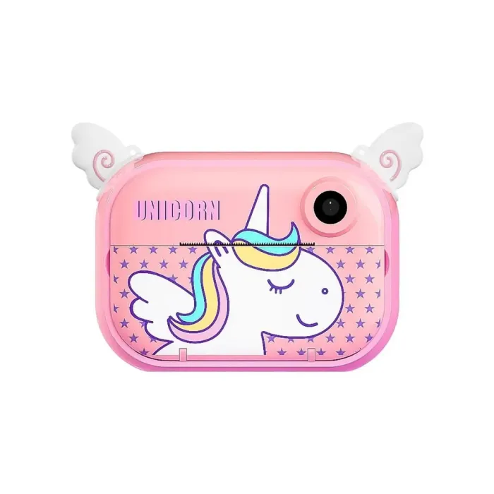 Фотоапарат дитячий акумуляторний для фото та відео FullHD з Wi-Fi, камера з вбудованим принтером Рожевий (UR190P) - зображення 1