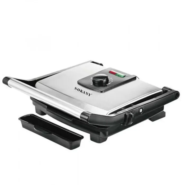 Электрогриль контактный сэндвичница 2000 Вт двухсторонний нагрев Sokany SK-202. - изображение 1
