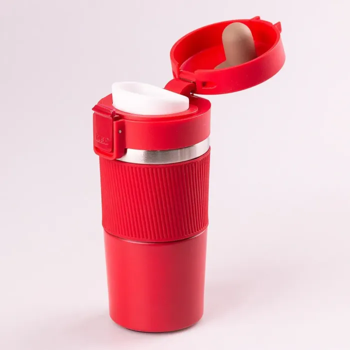 Термос металлический с поильником 400мл из нержавеющей стали, изолированный до 12 часов. (HP152R) - изображение 2