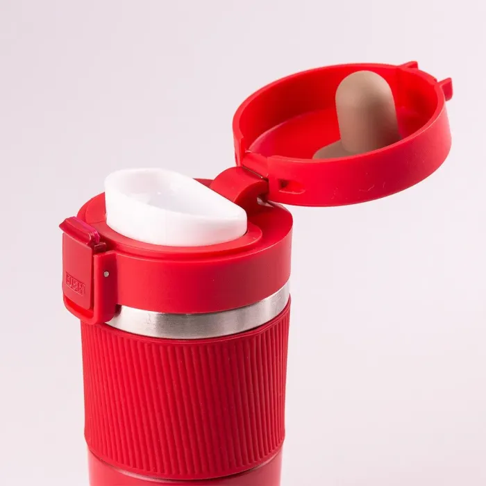 Термос металлический с поильником 400мл из нержавеющей стали, изолированный до 12 часов. (HP152R) - изображение 3