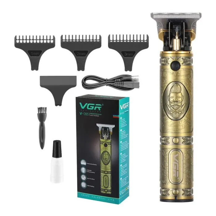 Триммер для стрижки волос и бороды профессиональный с аккумулятором 5 Вт машинка для стрижки с USB VGR V-085 (V085GL) - изображение 2