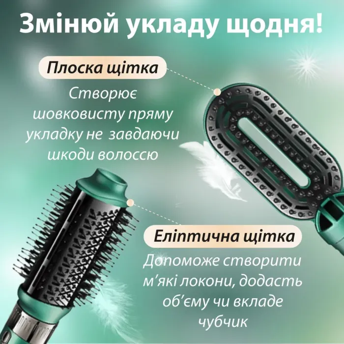 Фен стайлер для волосся 4 в 1 повітряний мультистайлер з холодним та гарячим повітрям 1000 Вт  VGR V-493 (VGRV493) - зображення 7