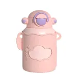 Термос дитячий з поїльником та ремінцем 300 мл термокухоль із нержавіючої сталі до 12 годин Рожевий (B2001P)