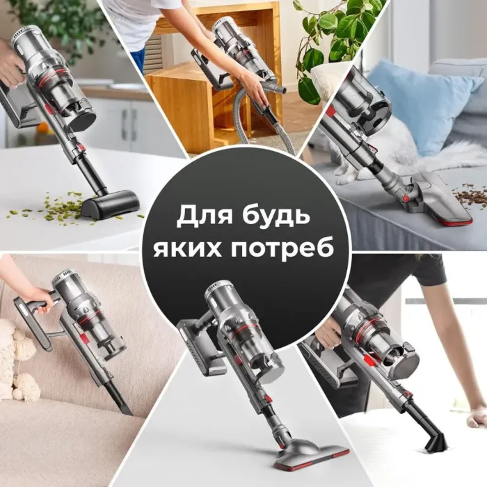 Пилосос вертикальний ручний потужний 2000 Вт колбовий мережевий пилосос без мішка для сухого прибирання SOKANY SK-3378 (SK3378G) - зображення 5