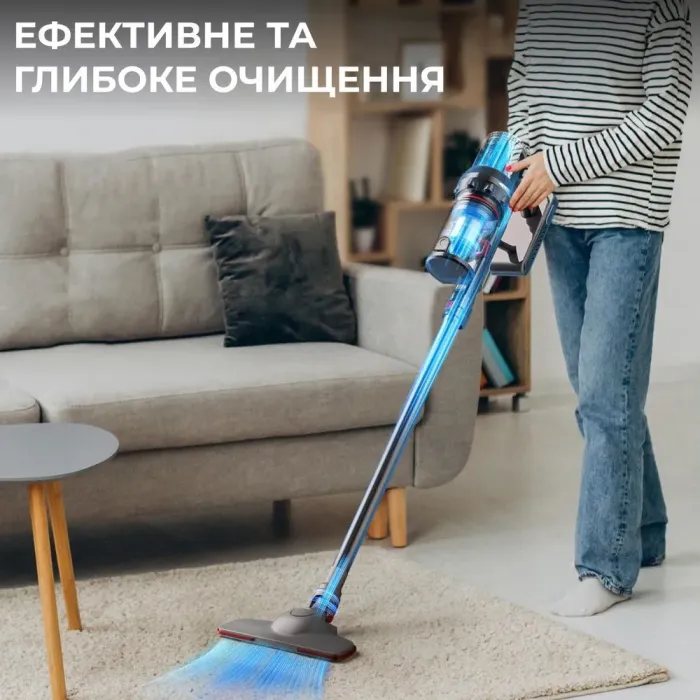 Пилосос вертикальний ручний потужний 2000 Вт колбовий мережевий пилосос без мішка для сухого прибирання SOKANY SK-3378 (SK3378G) - зображення 6