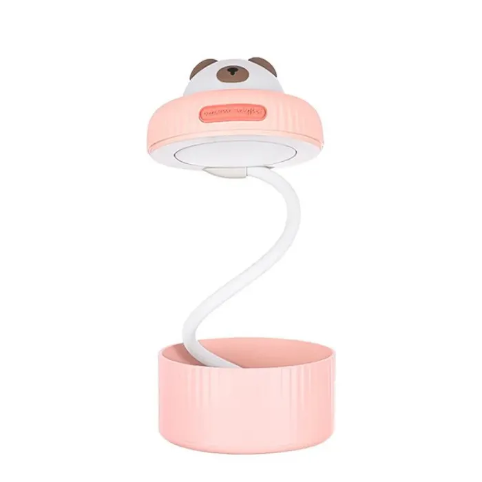 Лампа настільна акумуляторна дитяча гнучка 1.3 Вт нічник з USB настільний світильник сенсорний TYX-8112 Рожевий (TYX8112P) - зображення 1