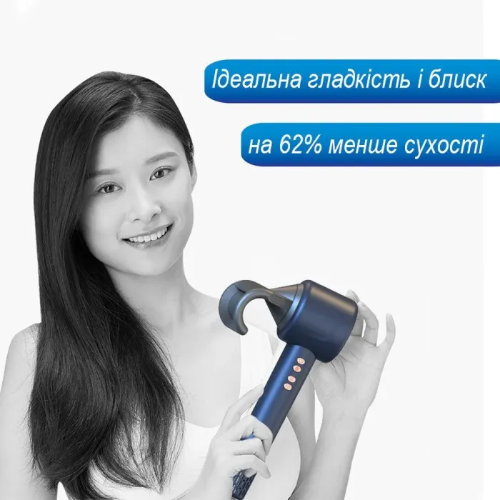Фен профессиональный для волос нового поколения 4 насадки 3 режима работы ионизации 1500 Вт Х-13 (PH769BL) - изображение 5