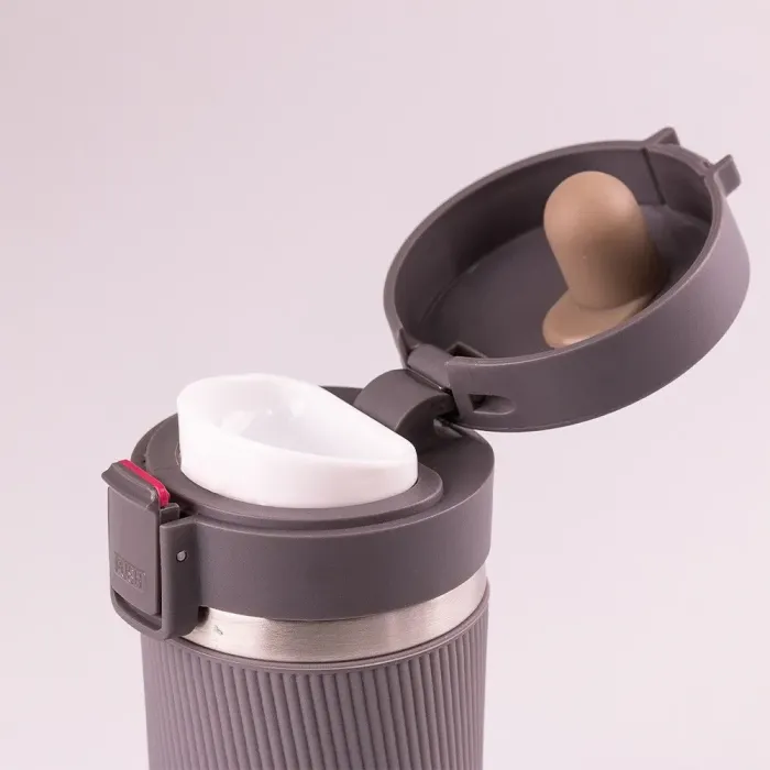 Термос металлический с поильником 400 мл из нержавеющей стали, изолированный до 12 часов. - изображение 4