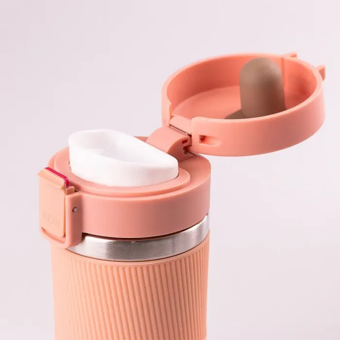 Термос металлический с поильником 400мл из нержавеющей стали, изолированный до 12 часов. (HP152P) - изображение 4